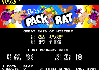 Peter Pack-Rat Title Screen
